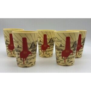 Makers Mark Bourbon Whiskey Plastic Cups Set of 5 KY Distillery
